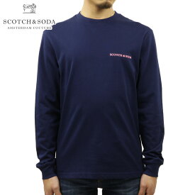 スコッチアンドソーダ ロンT メンズ 正規販売店 SCOTCH＆SODA 長袖Tシャツ クルーネック ORGANIC COTTON LONG SLEEVED T-SHIRT P 167498 4543 53401 76 AMERICANA BLUE