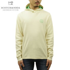 スコッチアンドソーダ パーカー メンズ 正規販売店 SCOTCH＆SODA プルオーバーパーカー サーマル ワッフル LONG SLEEVED WAFFLE HOODED PULLOVER PARKA P 164510 4541 53402 30 PEACH CREAM