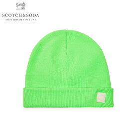 スコッチアンドソーダ 帽子 メンズ レディース 正規販売店 SCOTCH＆SODA ビーニー ニット帽 CLUB NOMADE BEANIE HAT 153674 3112 NEON GREEN