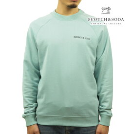 スコッチアンドソーダ スウェット メンズ 正規販売店 SCOTCH&SODA ユニセックス クルーネック トレーナー UNISEX ORGANIC COTTON FELPA CREW FLEECE TURQUOISE 169323 0508 63860 52