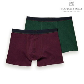 スコッチアンドソーダ ボクサーパンツ メンズ 正規販売店 SCOTCH&SODA 下着 アンダーウェア 2枚組 2-PACK CLASSIC STRETCH- JERSEY BOXERSHORTS COMBO E 169432 0221 68501 94 父の日 プレゼント ラッピング