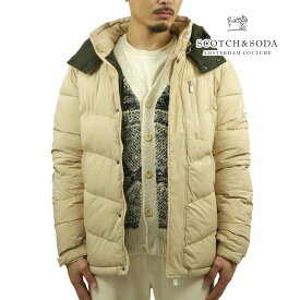 スコッチアンドソーダ メンズ パファージャケット 正規販売店 SCOTCH＆SODA アウター ジャケット HOODED WATER-REPELLENT PUFFER JACKET SAND 163250 0137