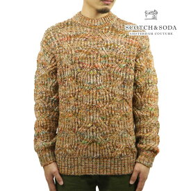 スコッチアンドソーダ メンズ セーター 正規販売店 SCOTCH＆SODA ウール ケーブルニット クルーネック CHUNKY CABLE-KNIT PULLOVER CONTAINS WOOL 163998 0217 COMBO A