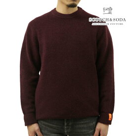 スコッチアンドソーダ メンズ セーター 正規販売店 SCOTCH＆SODA クルーネック プルオーバー ニット M REGULAR FIT SOFTY-KNIT MELANGE PULL SWEATER 174603 6637 85408 18 BERRY WINE