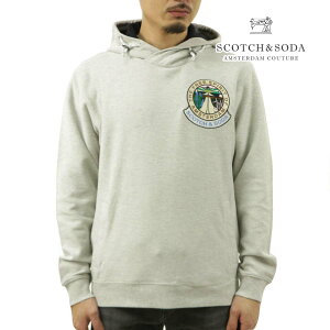�X�R�b�`�A���h�\�[�_ �����Y �p�[�J�[ ���K�̔��X SCOTCH��SODA �v���I�[�o�[ �t�[�f�B�[ TWISTED-HOOD EMBROIDERED PARKER GREY MELANGE 165340 0606 53817 03