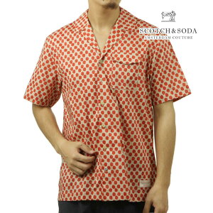 �X�R�b�`�A���h�\�[�_ �����Y �����V���c ���K�̔��X SCOTCH��SODA �{�^���_�E�� �A���n�V���c PRINTED SHORT SLEEVE SHIRT 177060 6989 12410 79 POLKA RED BOAT
