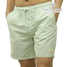 スコッチアンドソーダ メンズ 水着 正規販売店 SCOTCH＆SODA トランクス型 スイムパンツ 海パン MID LENGTH SOLID SWIM SHORT PANTS 175367 514 18601 52 SEAFOAM