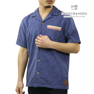 �X�R�b�`�A���h�\�[�_ �����Y �J�݃V���c ���K�̔��X SCOTCH��SODA �����V���c �A���n�V���c JACQUARD SHORTSLEEVE SHIRT 166017 4622 INDIGO