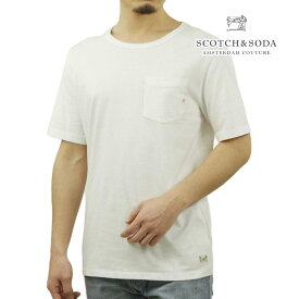 スコッチアンドソーダ メンズ 半袖Tシャツ 正規販売店 SCOTCH＆SODA クルーネック ポケT GARMENT DYE POCKET TEE 171691 0006 WHITE 父の日 プレゼント ラッピング