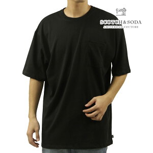 �X�R�b�`�A���h�\�[�_ �����Y ����T�V���c ���K�̔��X SCOTCH��SODA �N���[�l�b�N �|�PT CORE 3 CROSSES ESSENTIALS LOOSE FIT FRONT POCKET T-SHIRT BLACK 179193 001 54405 34405 08