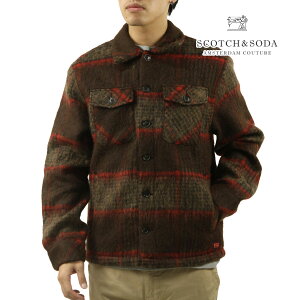 XRb`Ah\[_ Y VcWPbg K̔X SCOTCHSODA AE^[ E[ WPbg BRUSHED WOOL BLEND OVERSHIRT JACKET 178629 210 7347 PARCHMENT