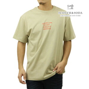 �X�R�b�`�A���h�\�[�_ �����Y ����T�V���c ���K�̔��X SCOTCH��SODA �N���[�l�b�N RELAXED-FIT ARTWORK T-SHIRT 181703 260 44405 32 PLAZA TAUPE