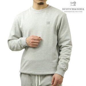 �X�R�b�`�A���h�\�[�_ �����Y �X�E�F�b�g ���K�̔��X SCOTCH&SODA �g���[�i�[ ���� �N���[�l�b�N ���S CORE - LOGO FLEECE SWEAT SHIRT GREY MELANGE 179194 050 53801 03