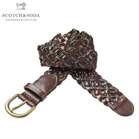 スコッチアンドソーダ SCOTCH＆SODA 正規販売店 メンズ ベルト Multicoloured woven leather belt 76112 B D15S25