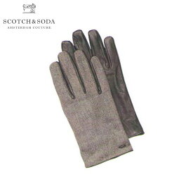 スコッチアンドソーダ 手袋 メンズ 正規販売店 SCOTCH＆SODA グローブ Woolen gloves with leather details 79180 940 D15S25