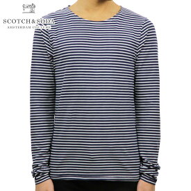 スコッチアンドソーダ ロンT メンズ 正規販売店 SCOTCH＆SODA 長袖Tシャツ Longsleeve boat tee with all-over printed stripe 130819 03 D00S20