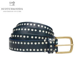 【ポイント10倍 4/24 20:00～4/27 9:59】 スコッチアンドソーダ SCOTCH＆SODA 正規販売店 メンズ ベルト Allover printer leather belt 128140 A D00S20