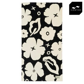 スロウタイド メンズ レディース ビーチタオル 正規販売店 SLOWTIDE バスタオル XOXO BEACH BATH TOWEL STRP069 BLACK