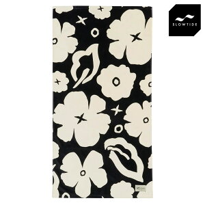 �X���E�^�C�h �����Y ���f�B�[�X �r�[�`�^�I�� ���K�̔��X SLOWTIDE �o�X�^�I�� XOXO BEACH BATH TOWEL STRP069 BLACK �z���C�g�f�[ �v���[���g ���b�s���O