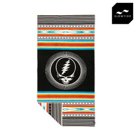 スロウタイド メンズ レディース バスタオル 正規販売店 SLOWTIDE ビーチタオル GRATEFUL DEAD FRISCO BEACH BATH TOWEL STRP028 BLACK