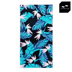 スロウタイド メンズ レディース バスタオル 正規販売店 SLOWTIDE ビーチタオル MAUKA BEACH BATH TOWEL STRP008 BLACK