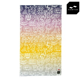 スロウタイド メンズ レディース ビーチタオル 正規販売店 SLOWTIDE ビーチタオル バスタオル KEITH HARING SUNSET IN THE VILLAGE BEACH BATH TOWEL ST998 MULTI