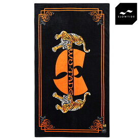 スロウタイド メンズ レディース ビーチタオル 正規販売店 SLOWTIDE バスタオル WU-TANG CLAN TIGER STYLE BEACH TOWEL ST930 BLACK