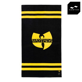スロウタイド メンズ レディース ビーチタオル 正規販売店 SLOWTIDE バスタオル WU-TANG CLAN FOREVER BEACH TOWEL STRP032 BLACK