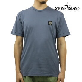 ストーンアイランド メンズ 半袖Tシャツ 正規品 STONE ISLAND クルーネック ロゴ Tシャツ STONE ISLAND SHORT SLEEVE TEE T-SHIRT BLUE GREY 24113