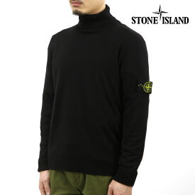 ストーンアイランド メンズ セーター 正規品 STONE ISLAND タートルネック プルオーバー ニット STONE ISLAND TURTLE NECK SWEATER BLACK 525C4