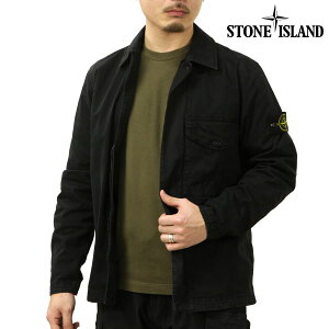 �X�g�[���A�C�����h �����Y �V���c�W���P�b�g ���K�i STONE ISLAND �W�b�v�A�b�v �R�b�g�� �A�E�^�[ ORGANIC COTTON STRETCH BROKEN TWILL 'OLD' EFFECT REGULAR OVERSHIRT BLACK 1200001 S0004 V0129