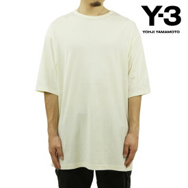 ワイスリー メンズ 半袖Tシャツ 正規品 Y-3 コットン クルーネック ロゴ LOOSE FIT BOXY SHORT SLEEVE TEE IB4801 CREAM WHITE