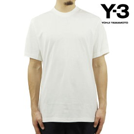 ワイスリー メンズ 半袖Tシャツ 正規品 Y-3 コットン クルーネック ロゴ RELAXED LOOSE FIT SHORT SLEEVE TEE IB4787 CORE WHITE