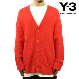 ワイスリー メンズ カーディガン 正規品 Y-3 ニット セーター KNIT LOOSE FIT CARDIGAN IB4791 SEMI SOLAR RED