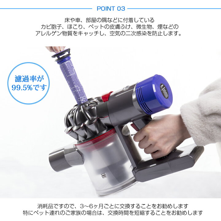楽天市場】4点セット ダイソン掃除機フィルター V8 V7 シリーズ V7slim 