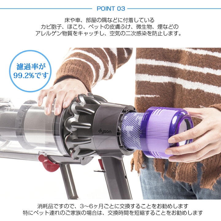 楽天市場】二つセット ダイソン掃除機フィルター V11 SV14 SV15 SV22 