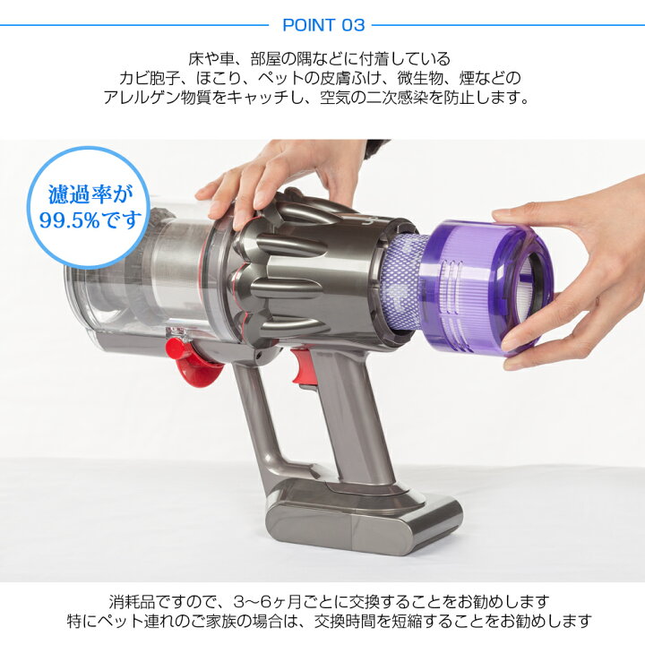 楽天市場】ダイソン掃除機フィルター V10 SV18 デジタルスリム 用 