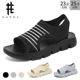 スポーツサンダル レディース 厚底サンダル メッシュ 軽量 通気性 美脚 スポサン シンプル カジュアル サンダル ブラック 痛くない 歩きやすい 疲れない 23.0cm-25.5cm