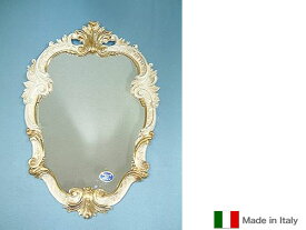 【 クーポン配布中 】 鏡 イタリア製クラシックミラー （ ホワイト ） イタリア製のおしゃれなミラー 壁掛けが多く、鏡 アンティークやミラー 壁掛け 鏡 全身鏡 姿見 ロココ クラシック 鏡など豊富