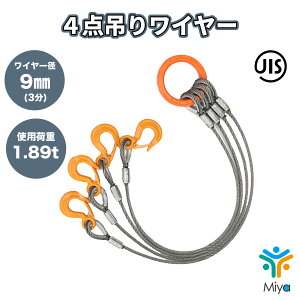 4�_�݂胏�C���[ 9mm×3m �y3���z �g�p�׏d1.89t JIS�K�i ���b�N���H 2ton �݂胏�C���[�@�݂��@�ʊ|���@�N���[����Ɓ@KITO�@�����O�@�t�b�N�@���C���[�@�ɓ��Z���@�y���������z