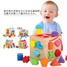 型はめ 知育 パズル ボックス 知育玩具 積み木 木のおもちゃ 型はめおもちゃ 立体 色彩 感覚 赤ちゃん おもちゃ ボックス 木製 ブロック おもちゃ 木のパズル かたはめ 遊び ゲーム 子ども ギフト 出産祝い プレゼント