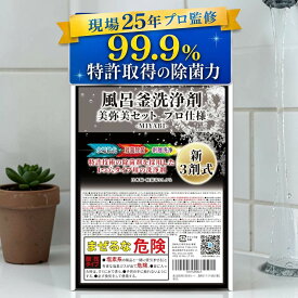 新規オープン送料無料キャンペーン中！【驚異の除去率99.9%！】風呂釜洗浄剤 美弥美セット 1回分 1つ穴 追い焚き 配管洗浄 除菌 業務用 業務用クラスの3剤式 配管クリーナー お風呂掃除 湯垢 皮脂汚れ ニオイ 追いだき 大掃除 雅堂