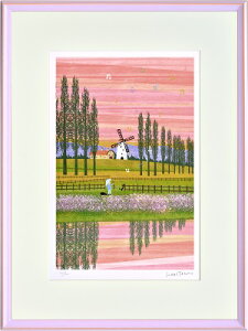 【はりたつお】 【大全紙シリーズ】「風車2」 絵画 アートパネル インテリア 額装品 プレゼント 大全紙