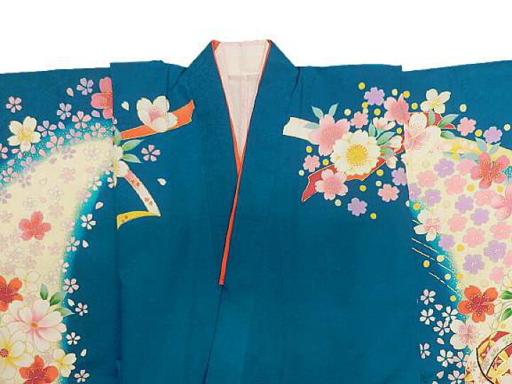 楽天市場】七五三 女の子着物単品 四つ身 絵羽柄 襦袢付き 着物 正絹 7 