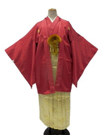 【レンタル】小学生 卒業式 袴 男の子 紋付き袴 フルセット 往復送料無料 赤no1