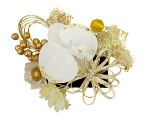 送料無料 髪飾り セット 卒業式 成人式 水引 リボン ゴールド 浴衣 白 結婚式 チュール 花 花飾り 和装 着物 ウエディング 振袖 袴 白 金 黒 ヘアー アクセサリー ヘッドドレス 胡蝶蘭