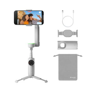 Insta360 Flow Pro - �X�}�[�g�t�H���pAI���ڃW���o���AApple DockKit�Ή��A360�x�����p���g���b�L���O�A3����u���␳�A�����O�r�A�|�[�^�u�����܂��݉\�AAI�ǐ�