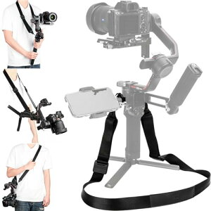 JJC �X�^�r���C�U�[ �l�b�N�X�g���b�v DJI RS 4 Pro/RS 4 / RS 3 Pro/RS 3 / RS 2 / RSC 2 �V�����_�[�X�g���b�v 2��NATO���[�� �A�_�v�^�[��1/4"-20�l�W���t�� ������ ���S��啝�Ɍy�� �N�C�b�N�����[�X