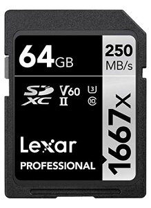 Original Lexar 1667x V60 250MB/s Flash Memory sd cards 64GB 128GB 256GB UHS-II U3 Card high speed SDXC For 3D 4K HD video 64GB