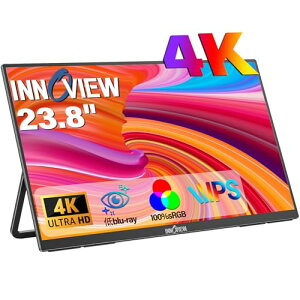 InnoView ���o�C�����j�^�[ 23.8�C���` 4K ���o�C���f�B�X�v���C UHD�i3840*2160�j 100%sRGB 60Hz �|�[�^�u�����j�^�[ ���� �Q�[�~���O���j�^�[ IPS�t���p�l�� ����� HDR���[�h FreeSync �u���[���C�g�@